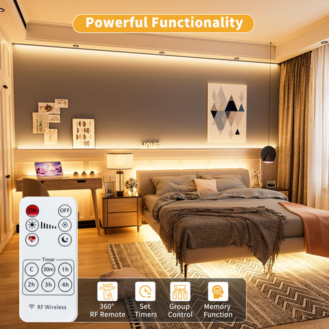 PAUTIX bedroom light creates cozy warmth with high-CRI color rendering.