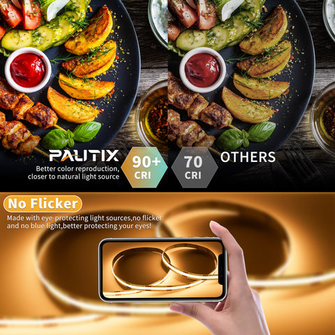 PAUTIX kitchen light brightens countertops with even warm white glow.