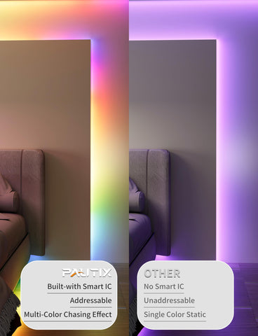 PAUTIX USB-powered RGB COB strip under cabinet adds task lighting.