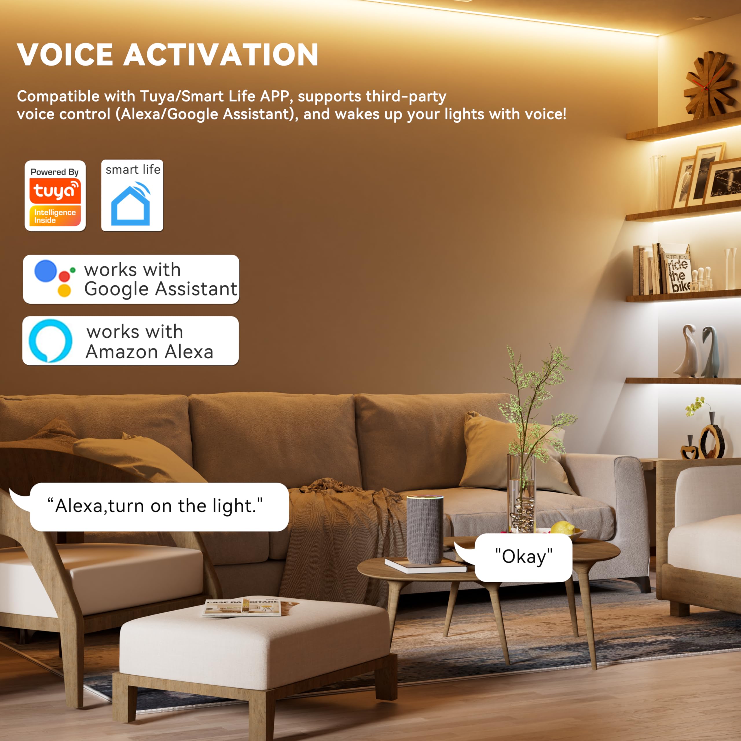 PAUTIX voice control compatibility with Alexa and Google for hands-free lighting