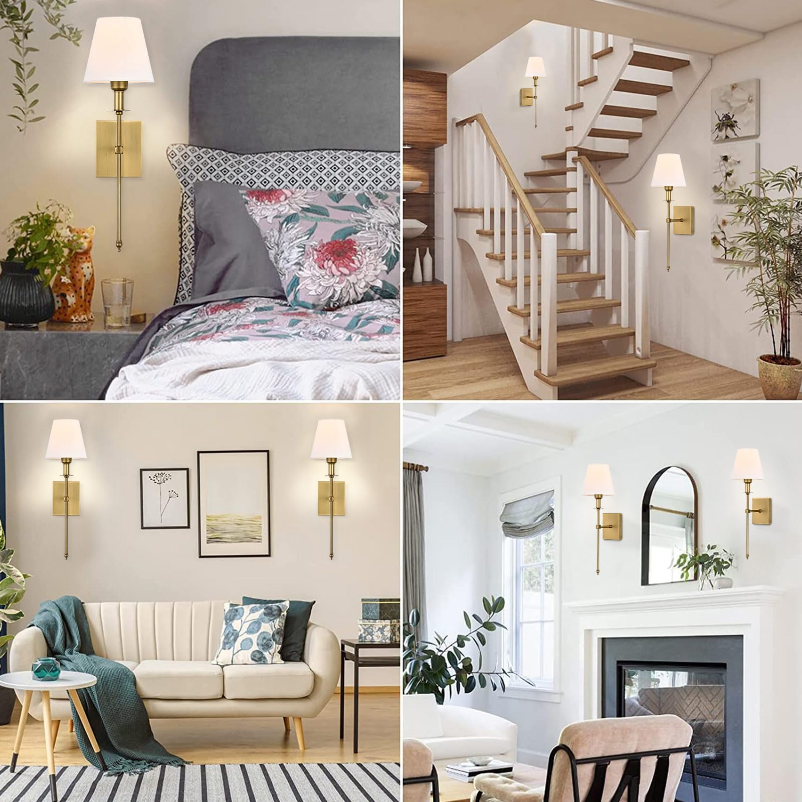 Pauwer slim wall sconces suitable for bedrooms and dressing areas