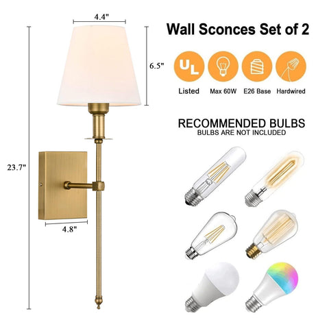 Pauwer slim wall sconces long column arm design for a bold vertical accent