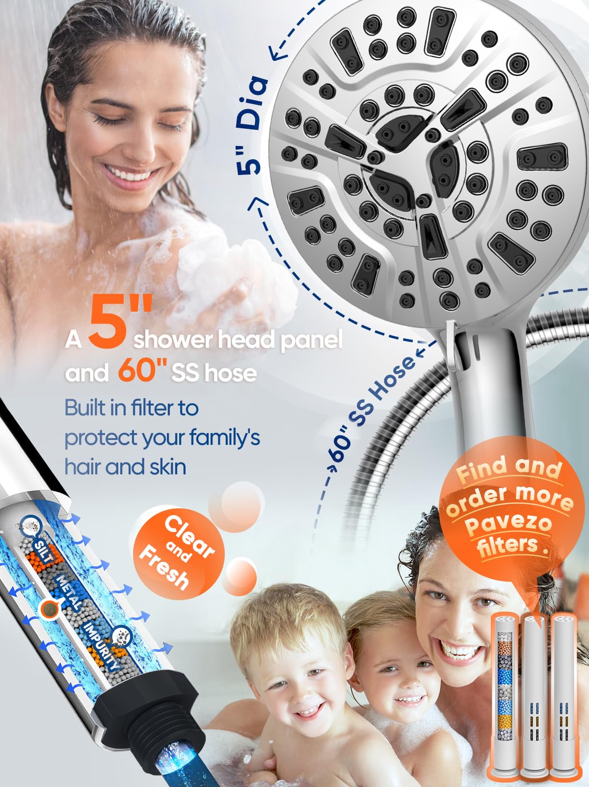 Pavezo anti-clog nozzles prevent grime buildup for smoother spray