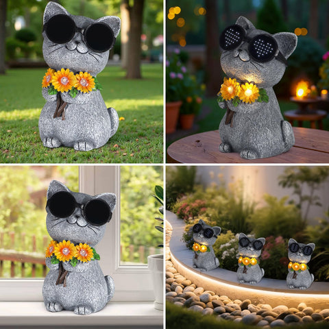 Pawatee outdoor cat statue makes a thoughtful garden gift for loved ones.