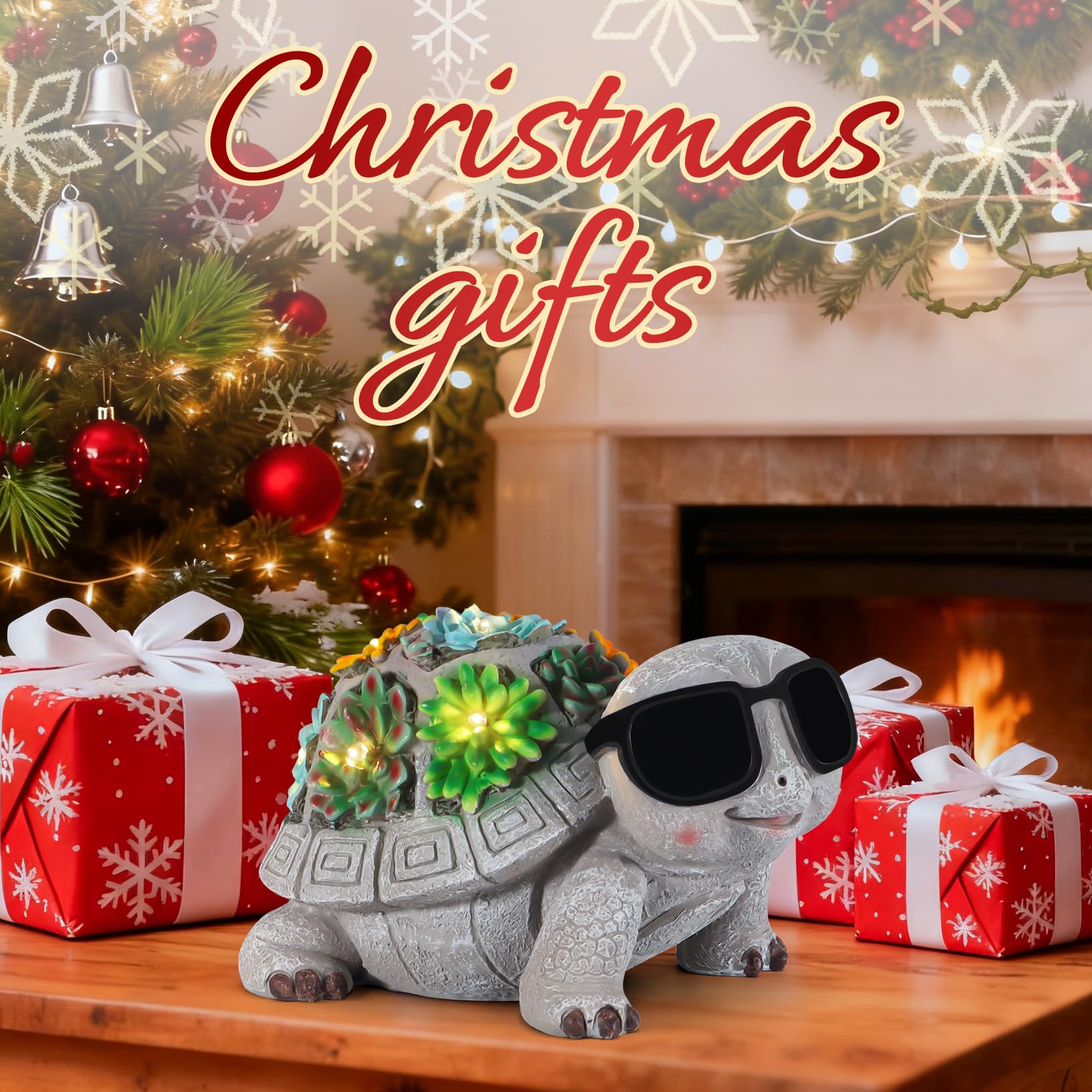 Pawatee turtle statue with integrated succulents blending nature into garden decor.