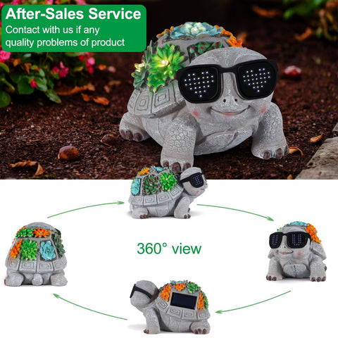 Pawatee weatherproof turtle statue designed for patio, yard, and garden use.
