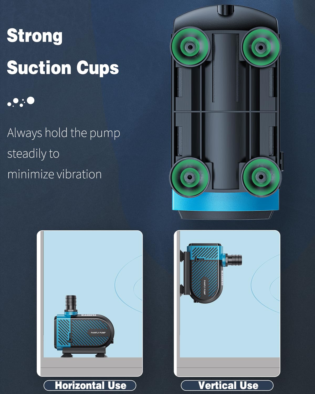 Pawfly 800 GPH pump in-use in fish tank demonstrates circulation