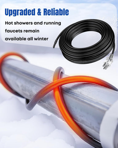 Pawfly heat tape installed on roof edge to protect gutters from ice.