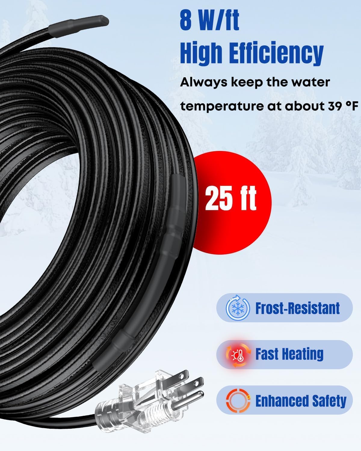 Pawfly heat tape used in RV plumbing to keep lines unfrozen