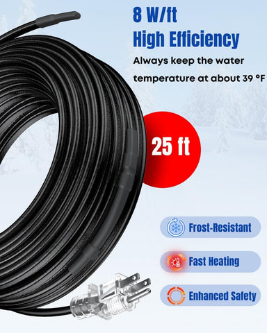 Pawfly heat tape used in RV plumbing to keep lines unfrozen