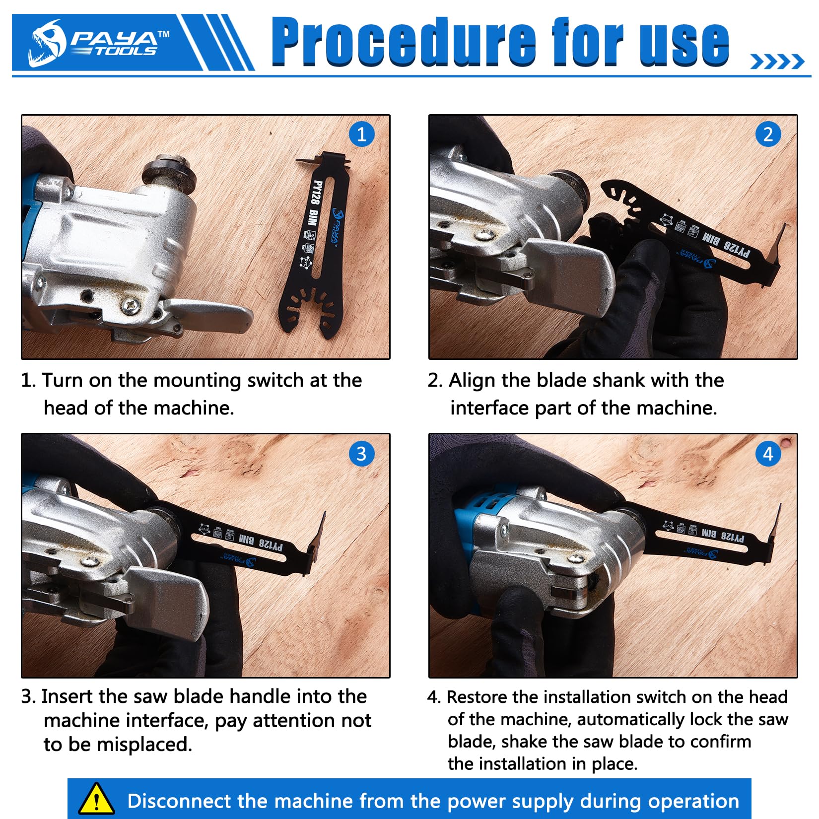 PAYA TOOLS subfloor cutting example in a tight workspace.