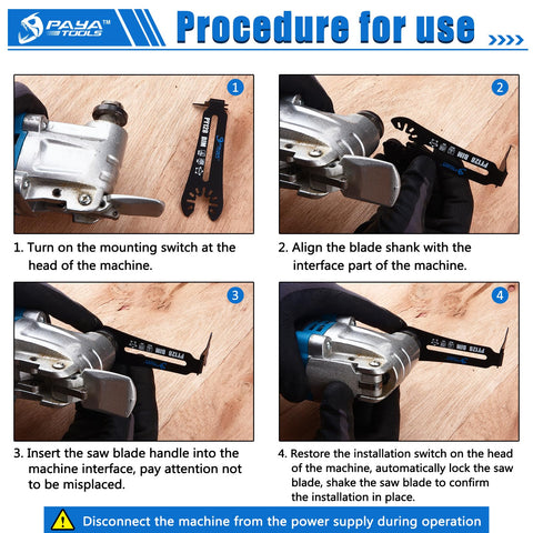 PAYA TOOLS subfloor cutting example in a tight workspace.