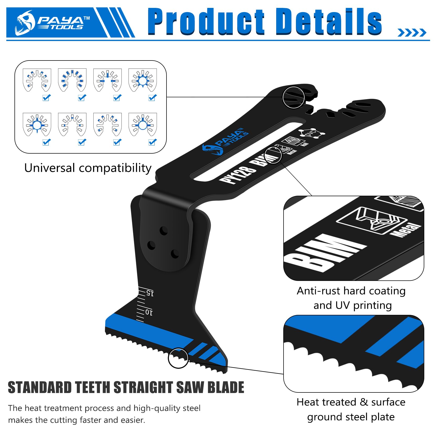 PAYA TOOLS blade for wood nails and PVC cutting