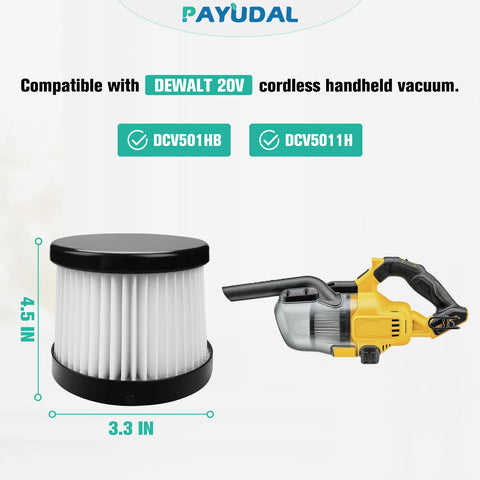 PAYUDAL DCV501HB filter pack back view with model labels