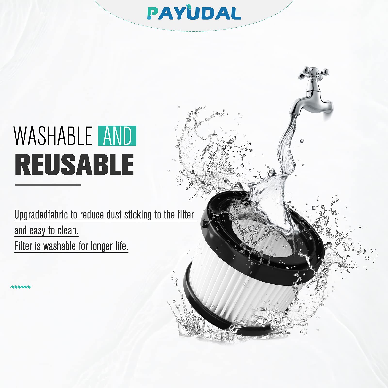 PAYUDAL packaging box with four filters and eight sleeves