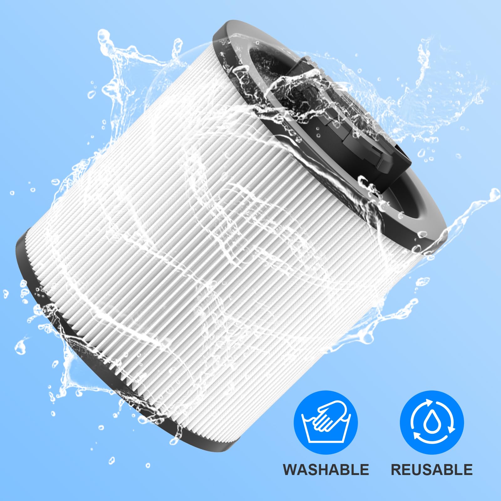 PAYUDAL DXVC6910 filter is washable and reusable for cost-efficient maintenance.