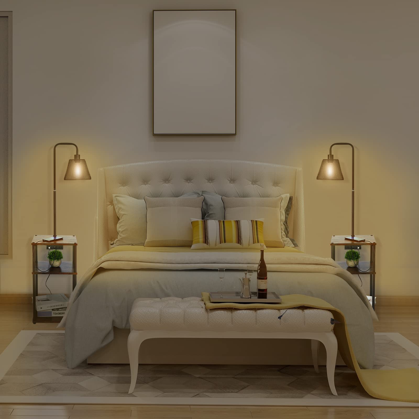Pazarfami dimmable floor lamp providing soft to bright illumination