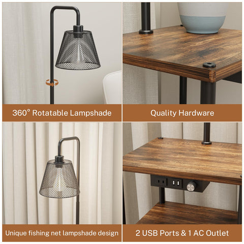 Pazarfami three-level storage shelves under the lamp surface