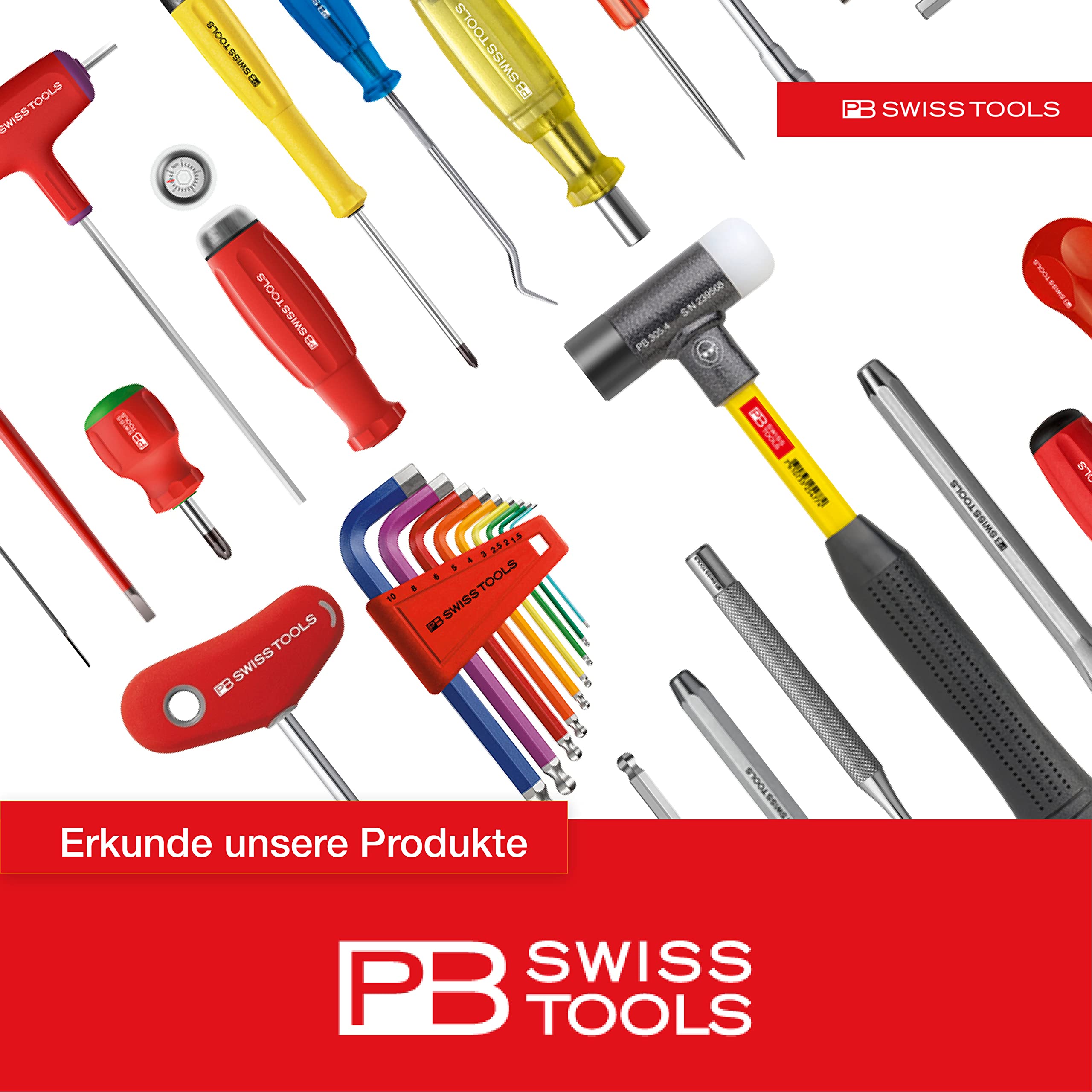 PB Swiss Tools 100% Swiss Made craftsmanship supports professional reliability.