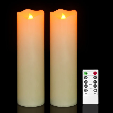 PChero 10in flameless candle with remote in lantern for safe ambiance.