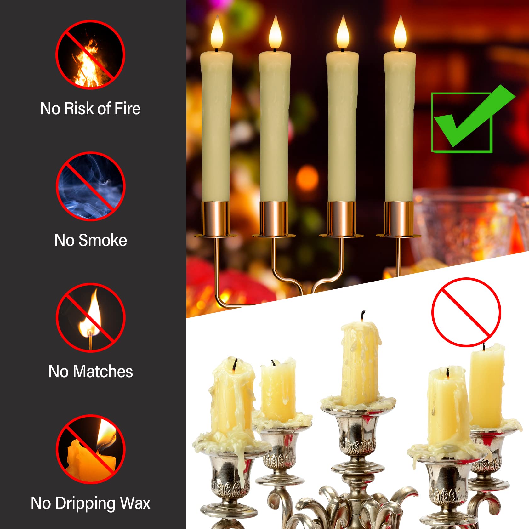 PChero close-up of 3D flickering flame and wax shell realism