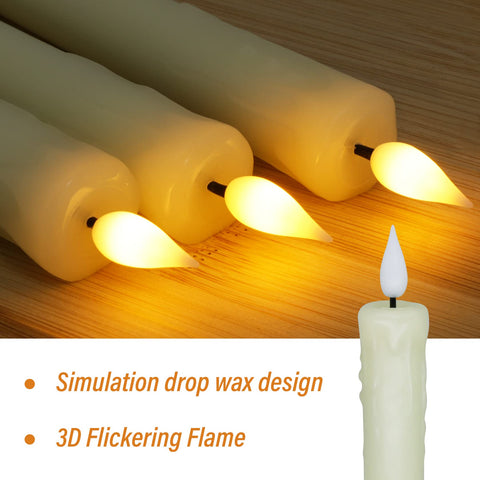 PChero battery-powered taper candle with long-lasting light