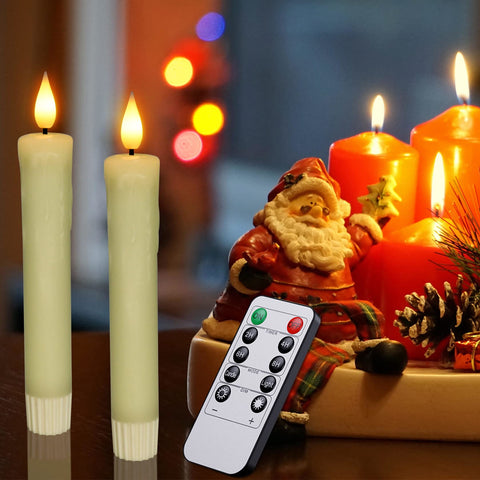 PChero ivory taper candles for holiday dinner centerpiece