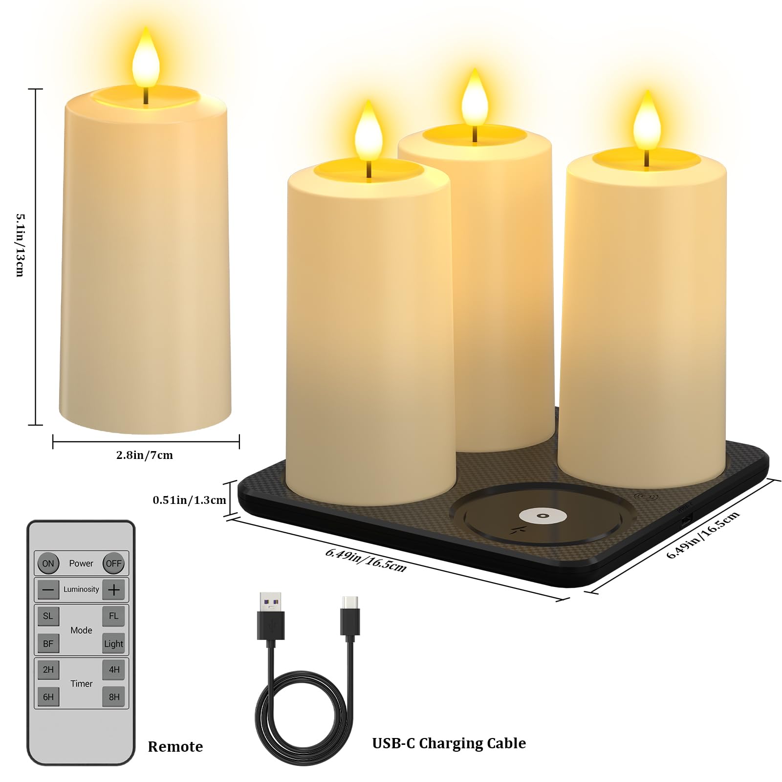 PChero USB-C charging cable included for quick power top-ups