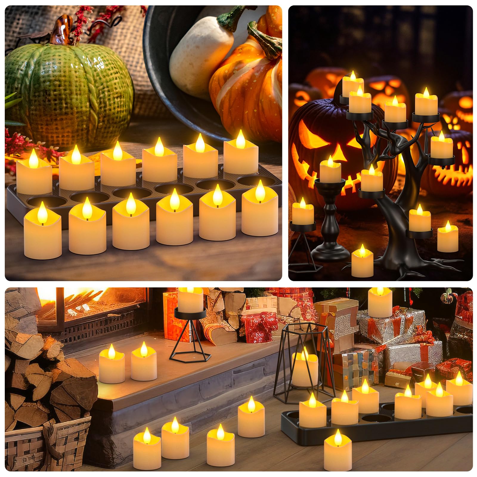 PChero tealights suitable for indoor and sheltered outdoor use with ambiance