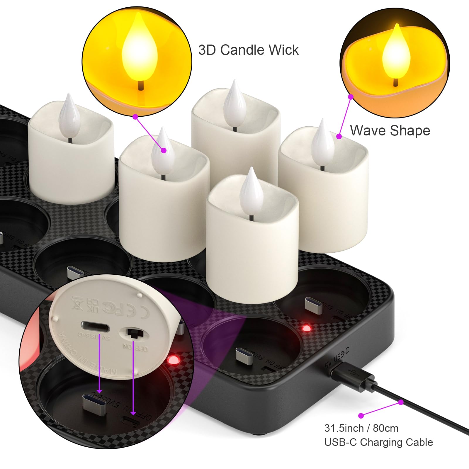 PChero remote 16-key control allows brightness and timer adjustments from a distance
