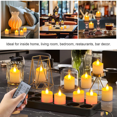PChero candles used as wedding centerpieces with a romantic glow