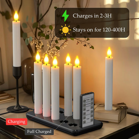 PChero taper candles on a windowsill for festive ambiance.