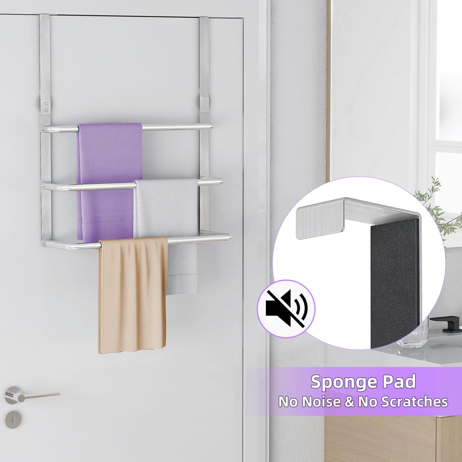 PDBADA door-thickness fit up to 1.77 inches for versatile mounting.