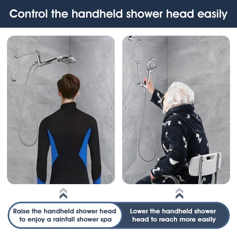 PDPBath G1/2 universal connection fits most rain and handheld heads.