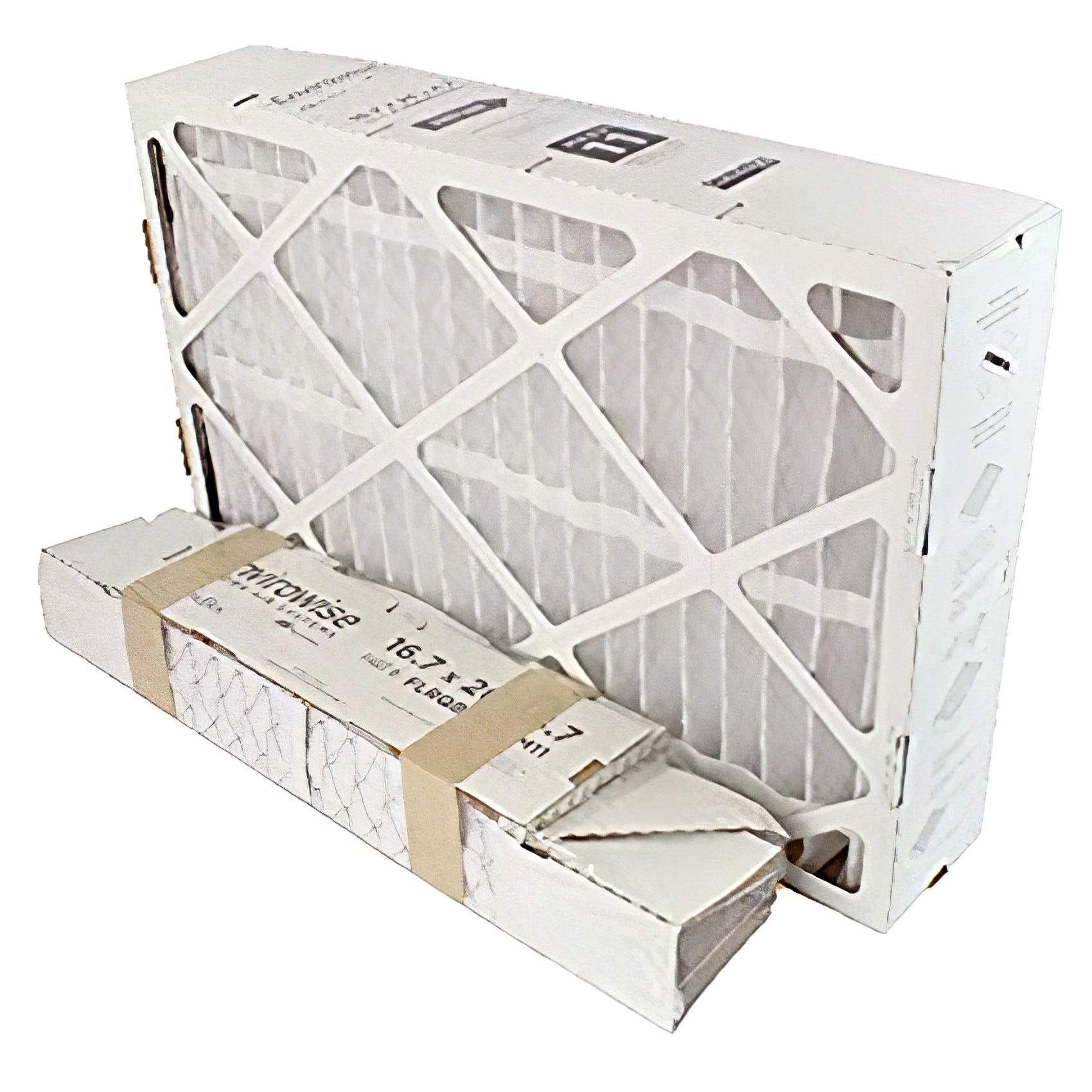 Pack shot of PDTXCLS PLESIU filters, two-pack compatible with standard residential HVAC units.