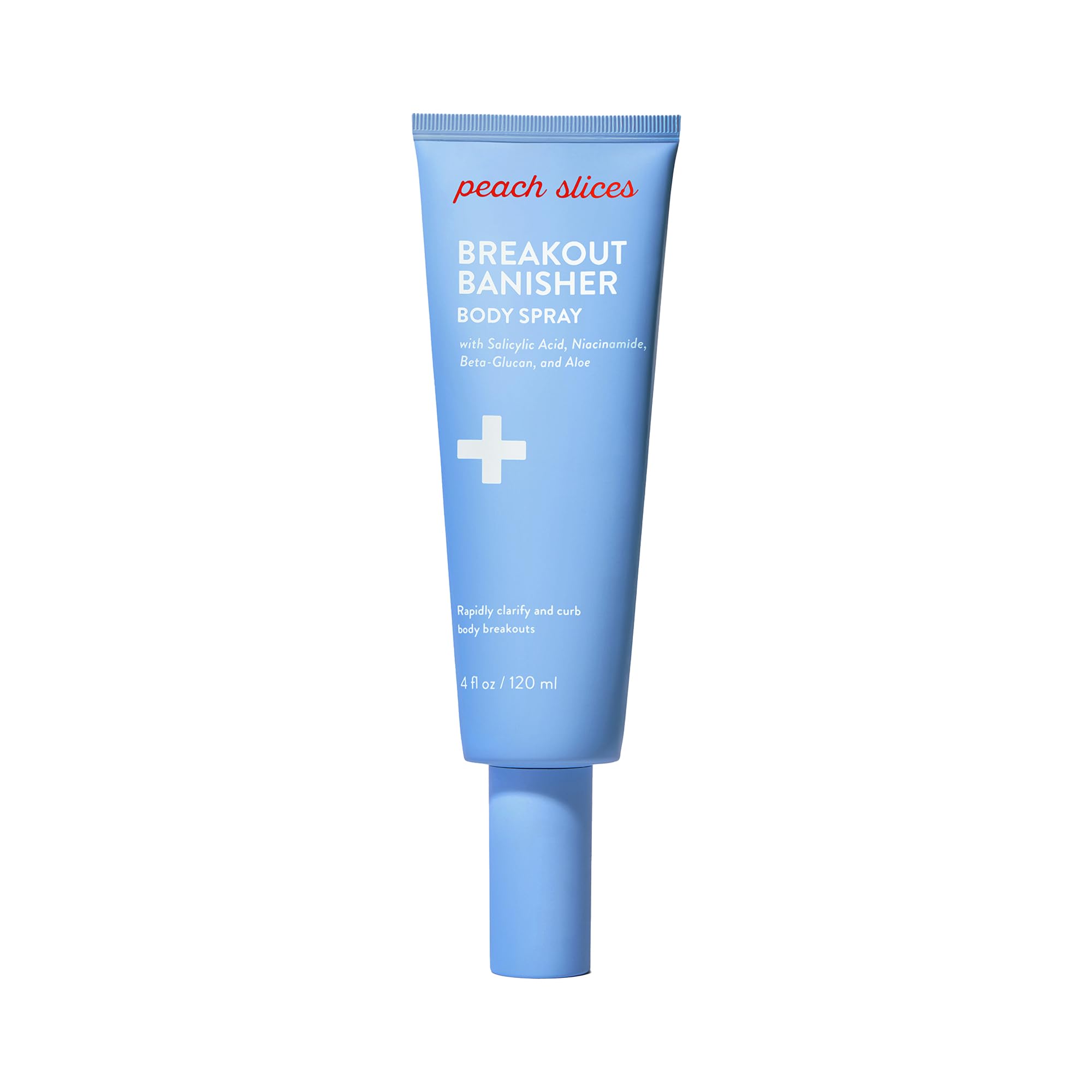 Peach Slices Breakout Banisher Bottle Pour shows easy, even application for body spray