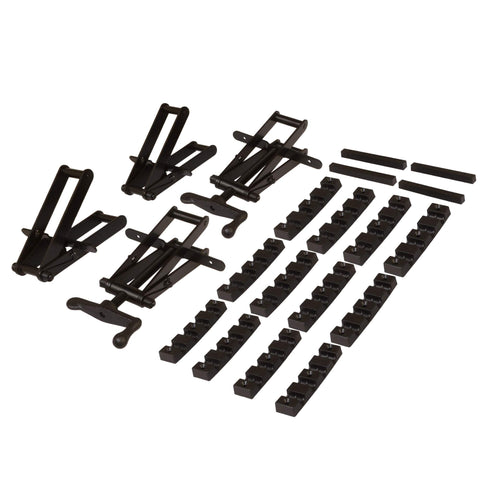 Peachtree 4‑way clamp top view showing four‑sided pressure for panel glue ups