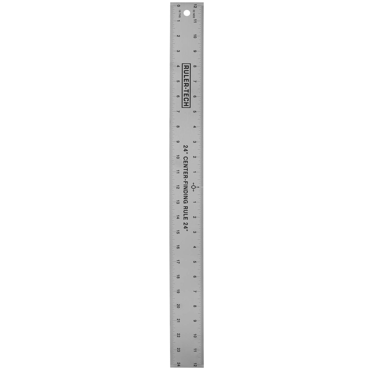 Peachtree center finding ruler close-up showing precision center mark for layouts.