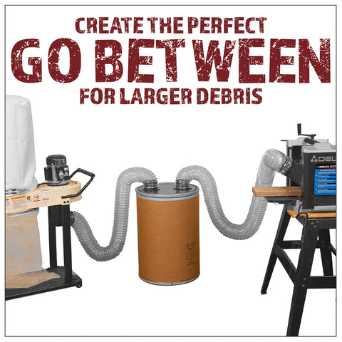 Peachtree Cyclone Dust Separator Kit bottom ports ready for hookup
