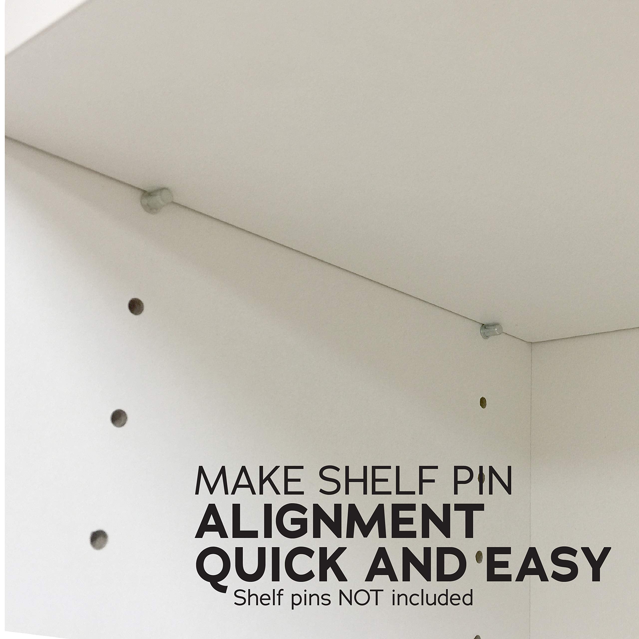 Peachtree Deluxe Shelf Pin Jig with included bits enabling quick, accurate drilling.