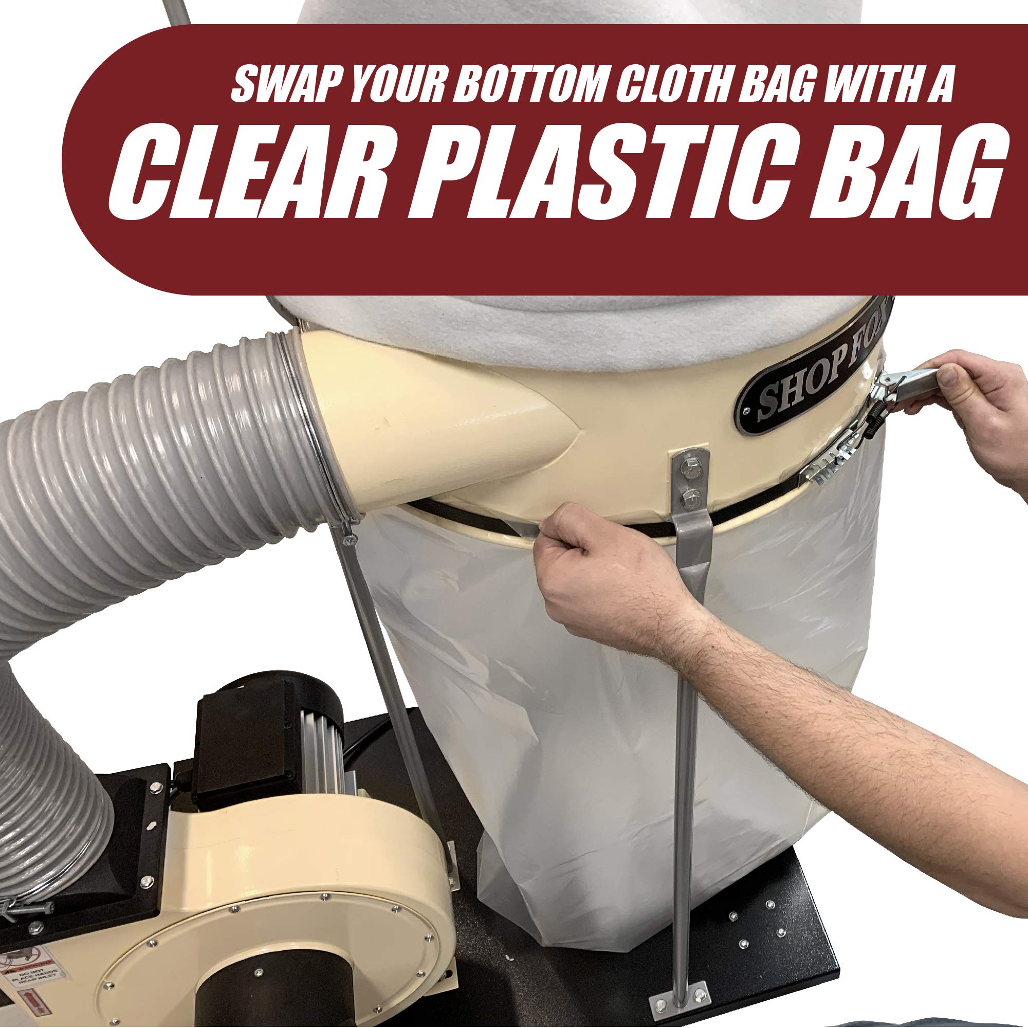 Thick 5-mil plastic Peachtree bag resists tearing during collection tasks.