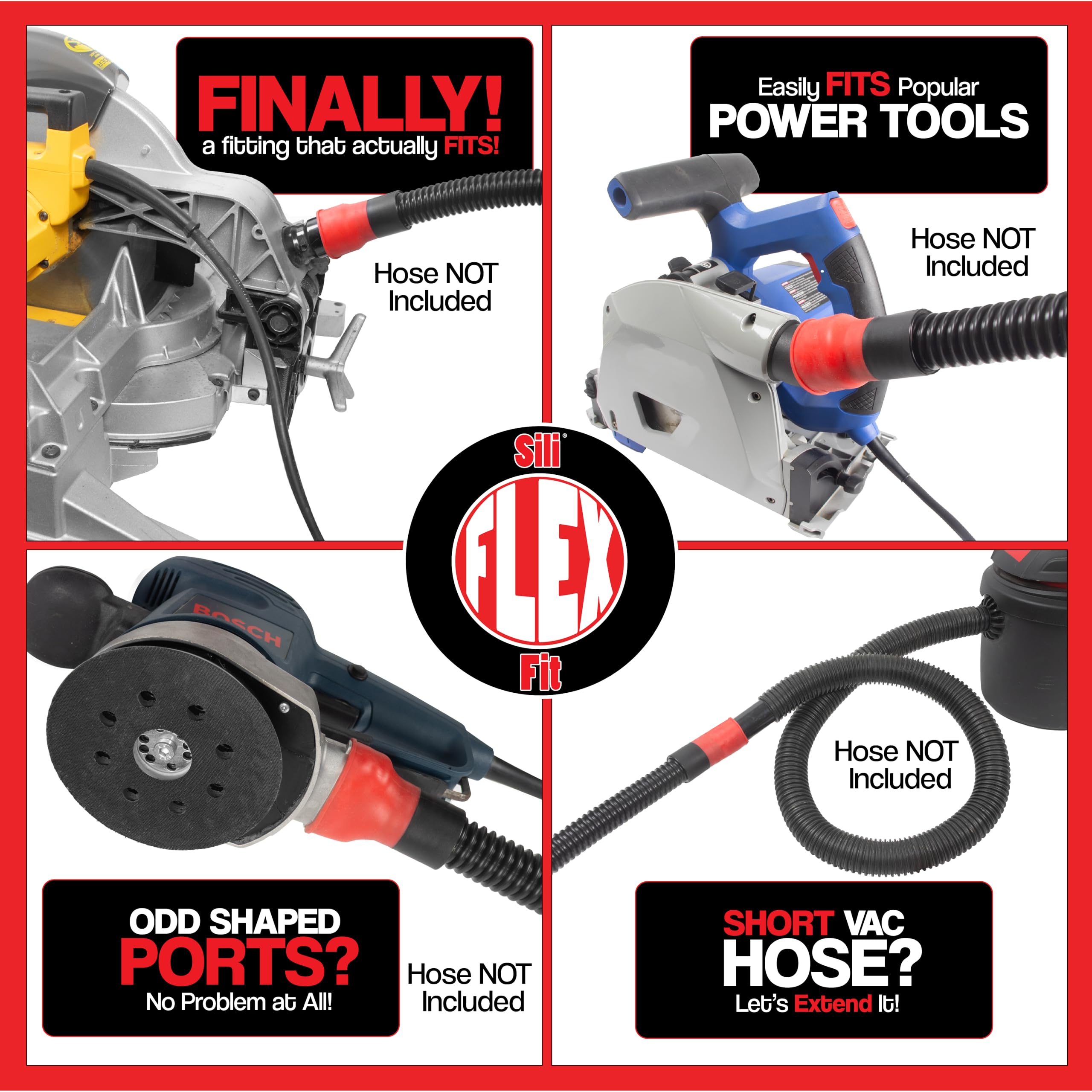 Peachtree 3pc set kit contents for dust collection adapters.