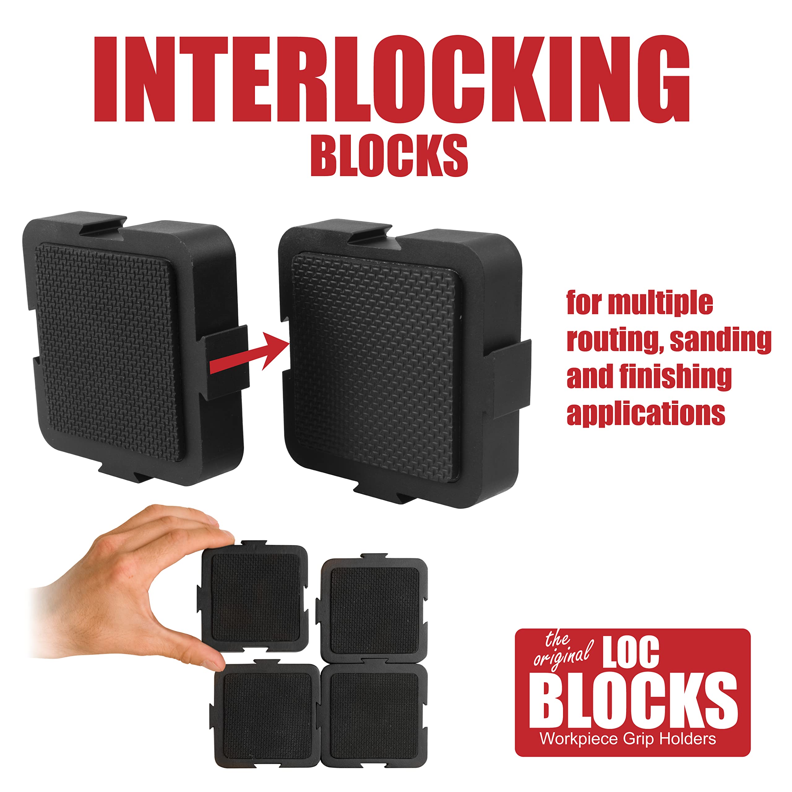 Peachtree Loc Block supports rows or squares for flexible layouts