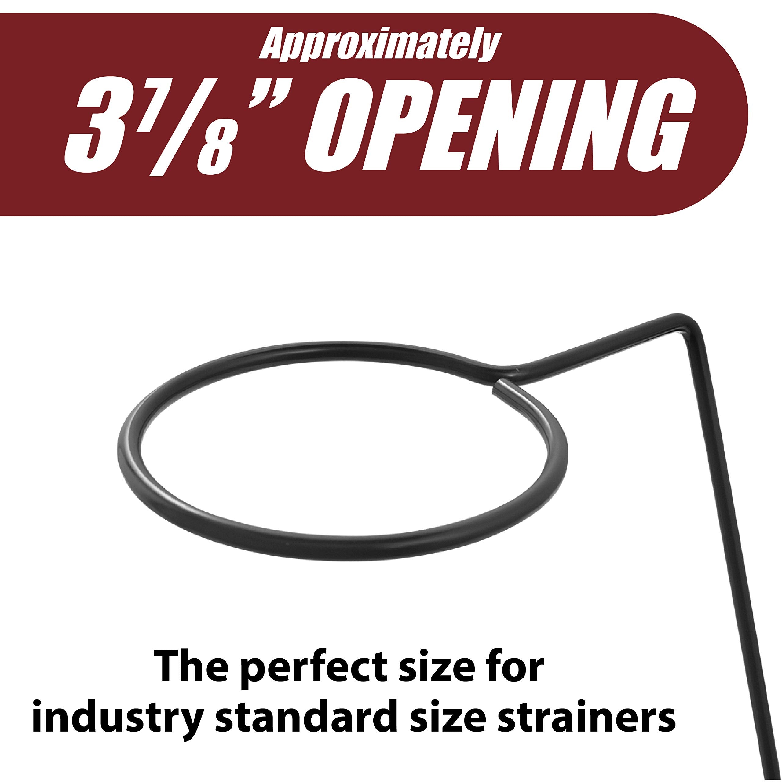 Peachtree Paint Strainer Stand fits gallon and quart containers.