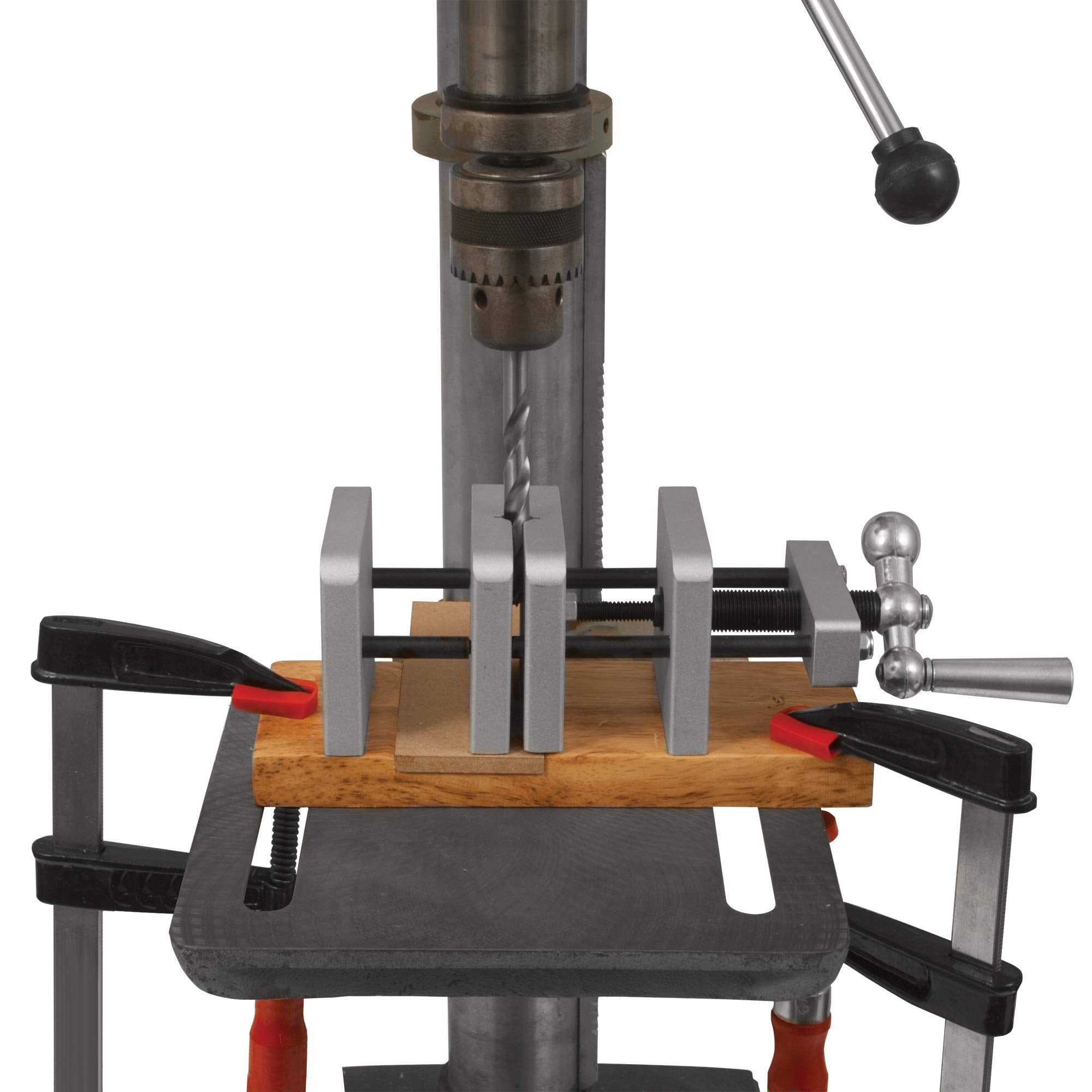 Peachtree Centering Vise shows removable wooden base for flexible mounting