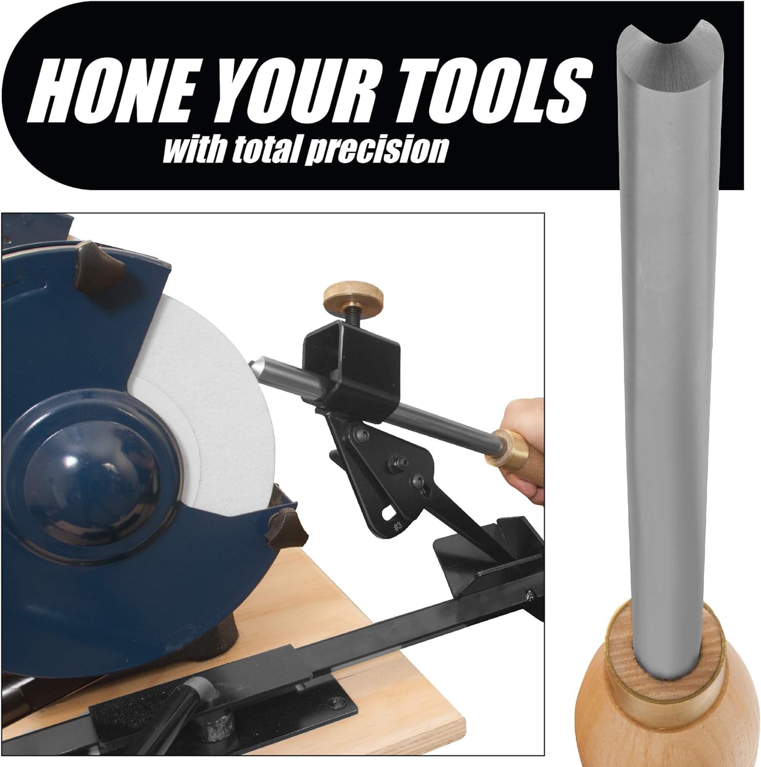 Peachtree Pro Grind Multi-Grind Jig shapes bowls and gouges for consistent edges