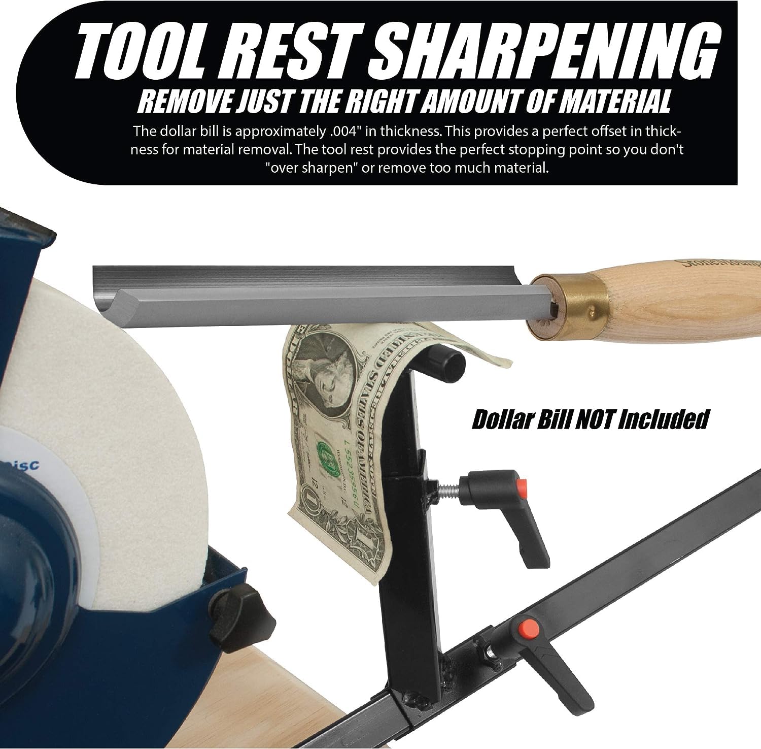 Peachtree Pro Grind tool holder secures the tool angle during sharpening