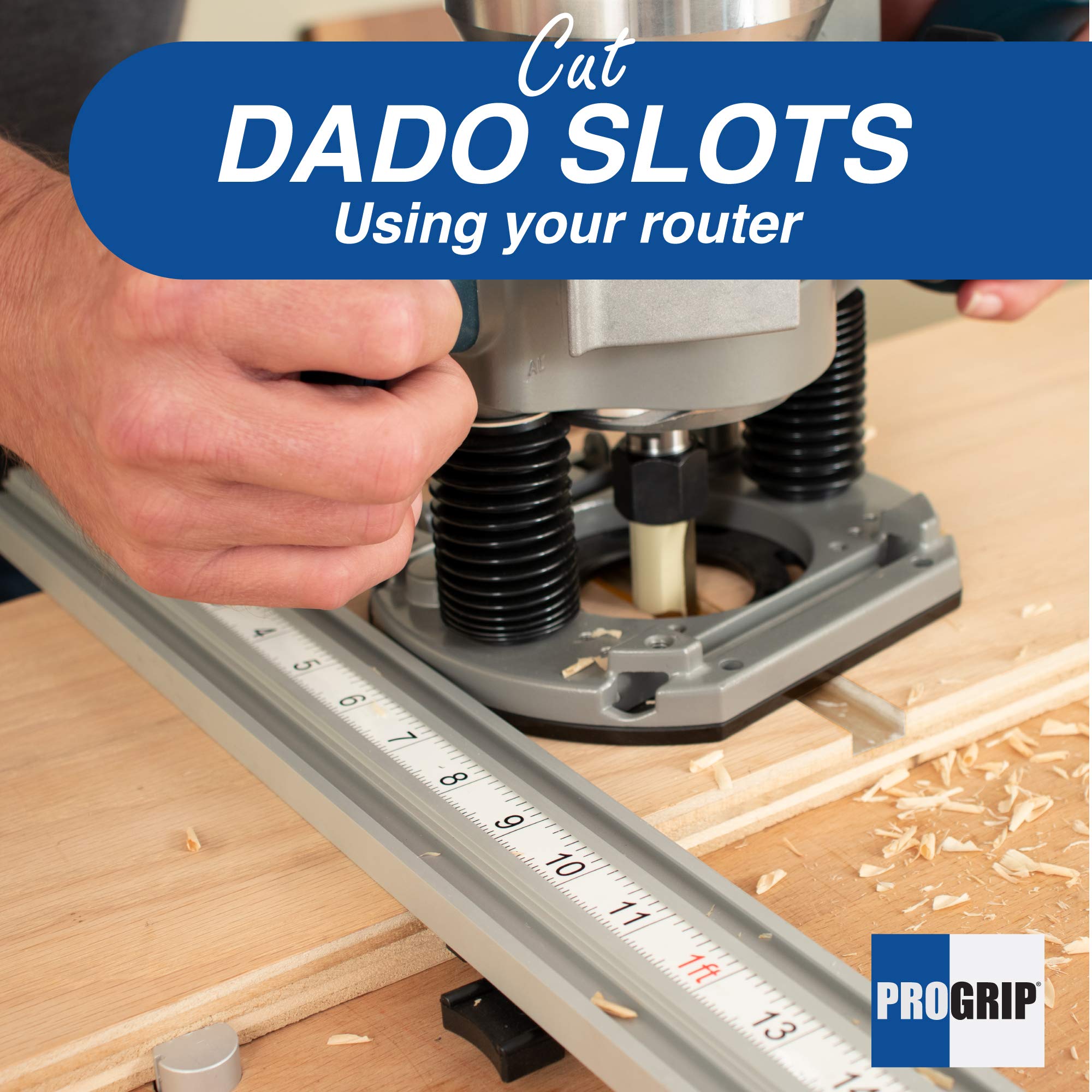 Peachtree ProGrip dado slot guide aiding precise groove placement