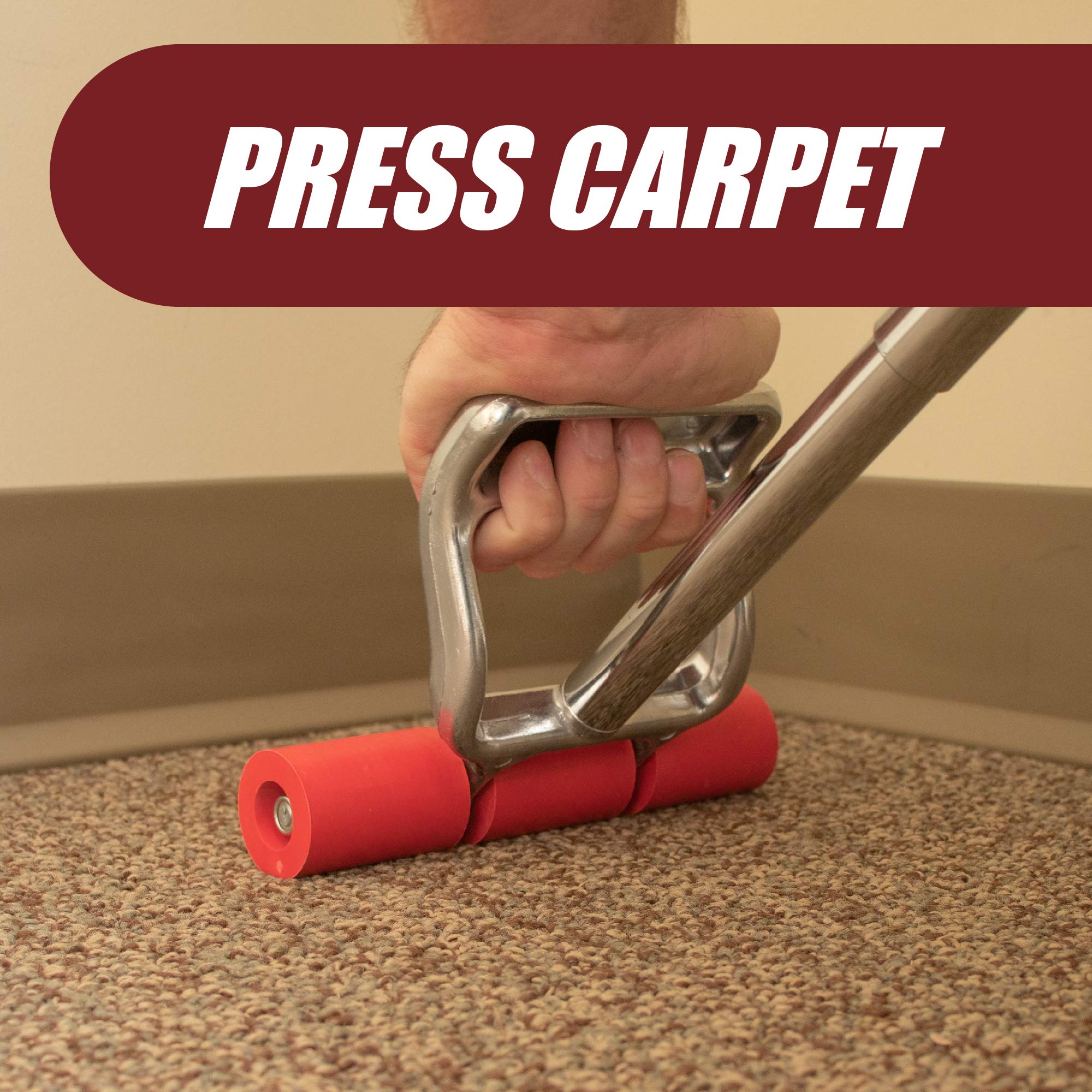 Peachtree Non-marring rubber rollers protect surfaces while applying pressure