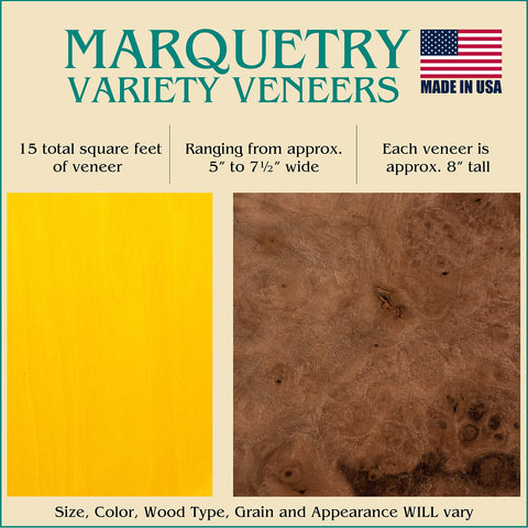 Peachtree Veneers dyed wood varieties display vibrant grain and color options.